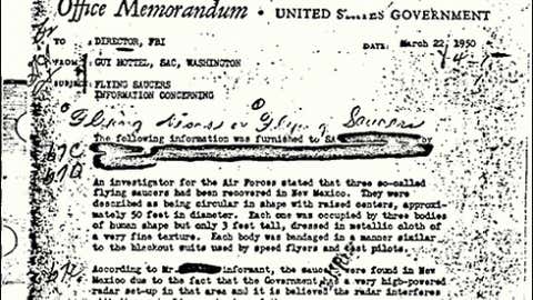 UFO Memo is FBI's 'Most Wanted' Record